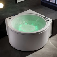 Baignoire d'angle intérieure Aquaspring avec massage, jacuzzi, bain à remous, hydromassage et cascade