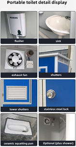 Low Price Outdoor Mobile Portable <strong>Toilet</strong> Cabin Plastic Mobile Public <strong>Toilet</strong> for Sale Prefab Squat / Seat <strong>Toilet</strong> - Product Image 6