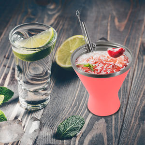 10オンス真空断熱カクテルグラスステンレススチール8オンスマルガリータタンブラーマルガリータミキサーシェーカー付き - Product Image 5