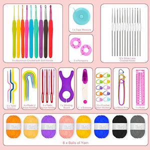 ชุดเข็มโครเชต์อลูมิเนียม 62 ชิ้น พร้อมกระเป๋า - Product Image 2