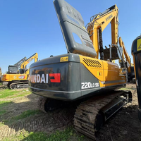 Livraison mondiale, excavatrice d'occasion d'origine Cummins Hyundai R220LC-9S de 22 tonnes, hydraulique stable, pour travaux municipaux