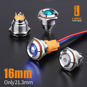 สวิตช์ปุ่มกดโลหะ LANBOO LB16E, IP65: สำหรับงานควบคุมอุตสาหกรรม, เครื่องจักร, ตู้ไฟฟ้า, ฯลฯ - Product Image 4