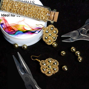 Juego de alicates mini para anillos y cables, cortacables de acero inoxidable, alicates de punta fina de goma para hacer joyas DIY - Product Image 6