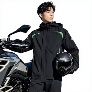 Ensemble imperméable et respirant en tissu Oxford pour moto, veste et pantalon de <span class=keywords><strong>pluie</strong></span> intégral pour homme, avec logo pour trottinette électrique - Product Image 2