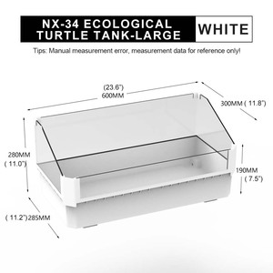 Новый дизайн, съемный пластиковый настольный аквариум, экологический резервуар для черепахи, коробка для черепах, место обитания черепах, резервуар для рептилий - Product Image 5