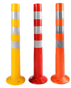 Poste de advertencia flexible de seguridad vial con base de goma Bolardo de carretera Delineador reflectante Poste Marcador de tráfico de carretera Bolardo de poste - Product Image 1