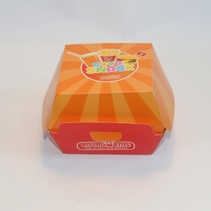 Scatole per Hamburger Ecologiche Impermeabili Rettangolari Rigide con Stampa a Caldo in Lamina d'Oro UV e Laminazione Opaca a Quattro Colori - Product Image 1