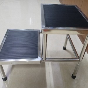 Taburete de Acero Inoxidable HX-I03B de Dos Niveles, Reposapiés para Hospital, Banco para Cambiar Zapatos, Uso para Adultos - Product Image 3