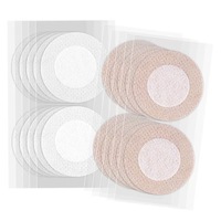 Autocollants de protection jetables en coton non tissé fins et ronds pour les mamelons, en forme de pétales, accessoires intimes