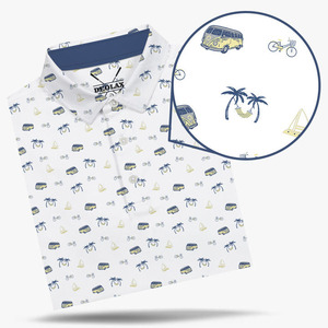 Diseño bordado deportes transpirable que absorbe la humedad sublimación poliéster Spandex 240 gramos Golf Polo camiseta logotipo personalizado - Product Image 2