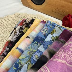 100% Polyester chiffon <span class=keywords><strong>Crinkle</strong></span> in vải kỹ thuật số in ấn thoáng khí may - Product Image 1