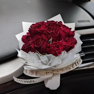 Difusor de Aroma para Coche, Perfume con Aroma a Rosa Eterna, Ramo de Flores Secas, Adorno para Coche, Figura Decorativa - Product Image 2