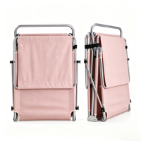 Chaise longue de bronzage robuste en fer OEM personnalisée 150 kg avec découpe pour le visage, pliable, en Oxford 600D, pour extérieur, vente en gros