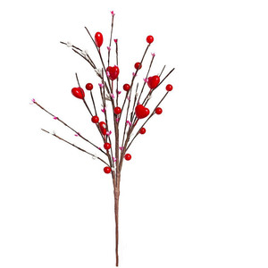 Rami di Bacche a Forma di <span class=keywords><strong>Cuore</strong></span> per San Valentino, Decorazioni Floreali Artificiali con Bacche Rosse per Arredamento Casa - Product Image 5