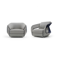 Wohn möbel Luxus Bugatti Design modernes Top Narben leder Italienisches Leder Sofa Set