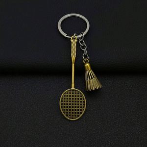 Llavero creativo de aleación de zinc con estampado de raqueta de bádminton estilo coreano, colgante deportivo, amuleto para coche o bolso, pequeño regalo al por mayor - Product Image 4
