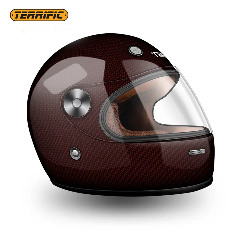 Fiber glass full face vintage retro helmet motorcycle helmet with graphic Cascos dot casco moto motocross helmet for motorcycle