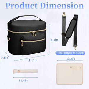 Bolsa de Transporte Portátil de Nailon para Extractor de Leche Materna con Diseño de Letras y Correa para el Hombro, para Madres Trabajadoras y Lactantes - Product Image 2