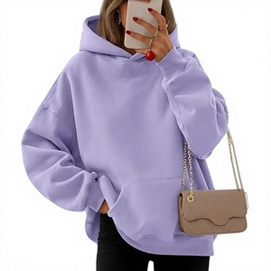 Sudadera informal extragrande con capucha para mujer, forrada, de manga larga, a rayas, de algodón, tela no tejida, transpirable, antipilling - Product Image 1