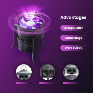 デュアルLED/UV屋外ソーラーモスキートキラーランプ高出力昆虫トラップガーデンパティオ中庭固体ABSエコ害虫除去剤 - Product Image 3