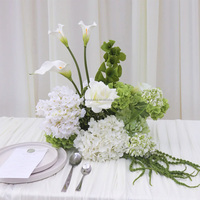 Kunstzijde Groene Witte Phalaenopsis Hortensia Cascade 70 Bloemenbal voor Bruiloft Tafeldecoratie Leverancier Evenement