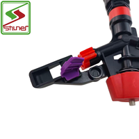 Arroseur oscillant à impact à filetage mâle de 1 ", entraînement par engrenage 360, pulvérisateur d'irrigation de jardin avec revêtement et type de pointe à usage agricole