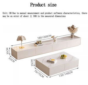 Hiện Đại Sang Trọng Nổi Trang Trí Đồ Nội Thất Bằng Gỗ Bằng Đá Cẩm Thạch TV Tủ Bàn Cà Phê Đặt Cho Phòng Khách Phòng Ngủ Trang Trại Nhà - Product Image 4