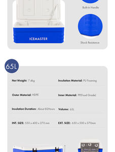 Glacière extérieure de grande capacité 65L sur roues pour un transport et une mobilité faciles - Product Image 4