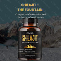 Comprimé de Shilajit Himalayen Riche en Acide Humique et 85 Minéraux pour Renforcer la Force Masculine - Capsule de Shilajit