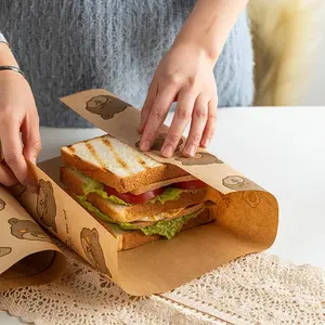 Özel Deli sandviç ambalaj balmumu ambalaj hızlı gıda sınıfı Hamburger ambalaj kağıdı tedarikçisi
