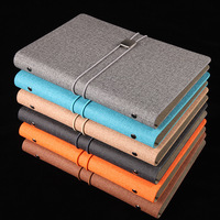 Carnet à couverture rigide en cuir PU 175x235mm, portable, pour le bureau, les affaires et l'école, 100 feuilles, papeterie