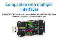 Testeur USB FNB38 pour courant et tension, QC4+ PD3.0 2.0 PPS, protocole de charge rapide, test de capacité