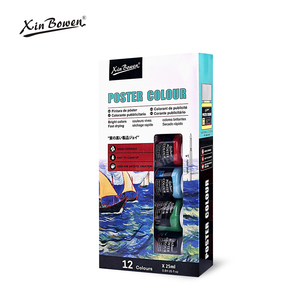 Xinbowen Venta caliente Top Poster Paint Art Supplies <span class=keywords><strong>para</strong></span> pintar con los <span class=keywords><strong>dedos</strong></span> Colores únicos 25ml Poster Paint Set - Product Image 2