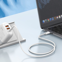 Cable LDNIO LC901C de Alta Calidad, 65W PD, Carga Rápida QC3.0, USB-C a Tipo-C, Cable de Carga Súper Rápida