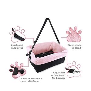 BSCI Factory Premium Quality <b>Dog</b> Booster <b>Seat</b> Protector with Clip on Leash and Collapsible Dish for Small and Medium <b>Dogs</b> - Product Image 3