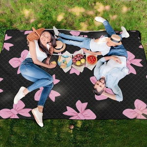 Hawaiian Custom Bowknot Picnic Blankets Foldable Hand Bag Washable Thickened Waterproof and Moisture-proof Picnic Mat - Product Image 6