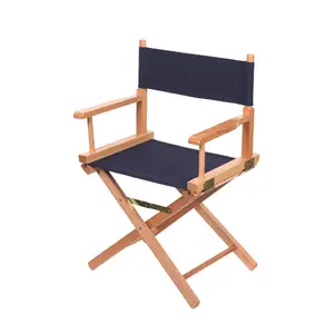 Mobili da giardino di trucco sedia di fabbrica su misura in legno pieghevole sedia da regista con bracciolo Seggiolino Portatile