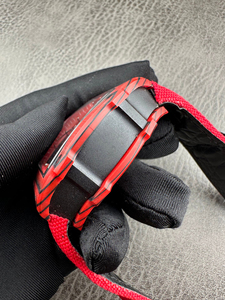 Reloj Automático de Lujo con Esqueleto Rojo para Hombre, Reloj de Pulsera Deportivo Mecánico Tonneau - Product Image 5
