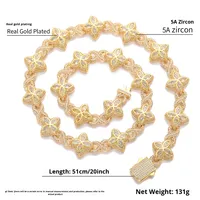 DH00021Hip-Hop Rap trèfle à quatre feuilles Bracelet à la mode Cool élégant haut de gamme 5A Zircon collier bijoux colorés