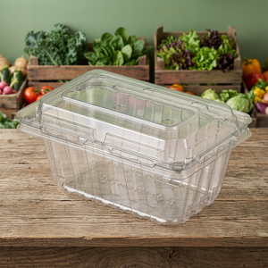 Caja de plástico de calidad alimentaria ecológica de Taiwán, contenedor de fruta reciclable hecho con materiales reciclados - Product Image 2