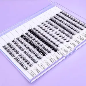 VEYES özel etiket küme 20mm kirpik tepsileri diy bireyler kirpik uzantıları diy küme lashes özel etiket