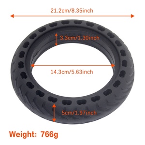 Neumático Sólido Antipinchazos de 8.5*2 con Diseño de Panal de Abeja con Absorción de Impactos Hecho de Goma para Patinete Eléctrico Xiaomi - Product Image 3