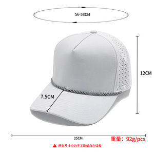 Casquette de baseball transfrontalière de haute qualité pour femme, légèrement incurvée, couleur unie, respirante, sans fermeture, pour sports de plein air - Product Image 2