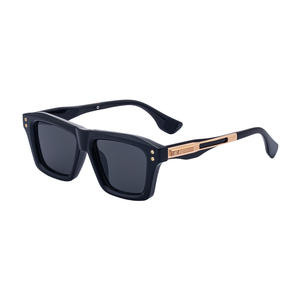 Gafas de sol cuadradas ZS98502 para hombre, negras, con lentes de PC UV400, montura de plástico y metal, protección solar para conducir al aire libre. - Product Image 2