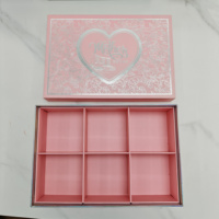 Boîte cadeau rigide personnalisée avec couvercle rabattable et insert en papier pour bonbons, macarons, confiseries