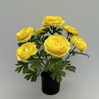 Pivoine Artificielle de Haute Qualité 5/7 Têtes Vente en Gros Usine Réaliste Noël Mariage Maison Fête Décoration Bouquet Tige Unique