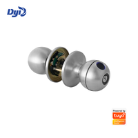 Cerradura Inteligente para Puerta con Huella Dactilar DIYU, Cerradura Digital Eléctrica con Aplicación Tuya y Nube para Puertas de Madera/Acero, Uso Doméstico