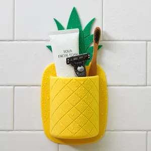 Soporte de cuchilla de afeitar con forma de Pineapple, dispensador de soporte para cepillo de dientes
