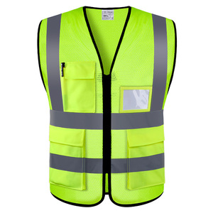 WEJUMP Gilet de construction de sécurité industrielle le moins cher en gros Gilet de sécurité respirant réfléchissant avec poches à fermeture éclair - Product Image 2