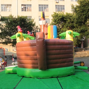 Château <span class=keywords><strong>gonflable</strong></span> de haute qualité, personnalisable, sur le thème du bateau pirate, 8*8m, avec toboggan, combinaison de châteaux gonflables - Product Image 2